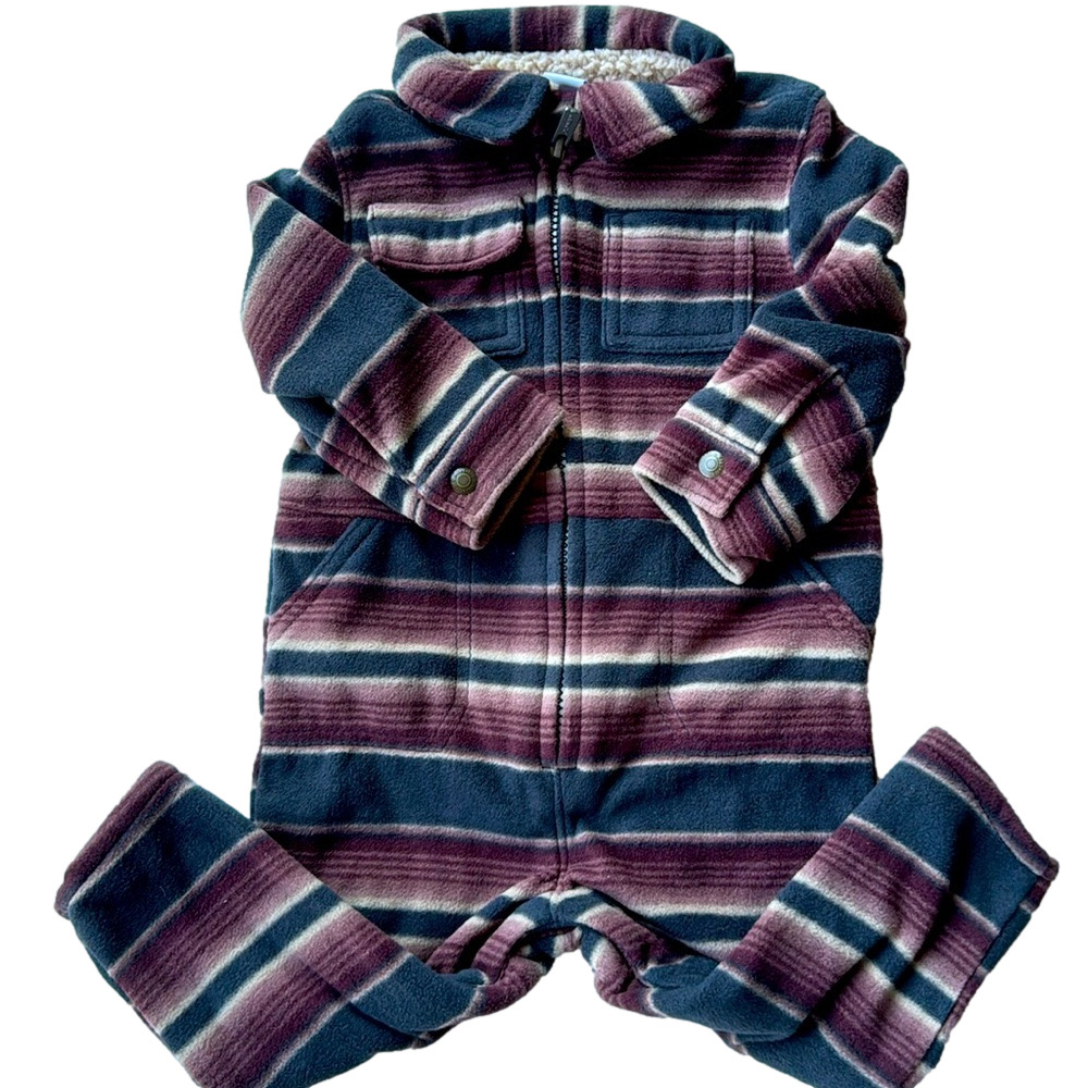 Old Navy fleece onesie baby pajamas 12-18 months